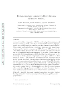 Evolving machine learning workflows through interactive AutoML