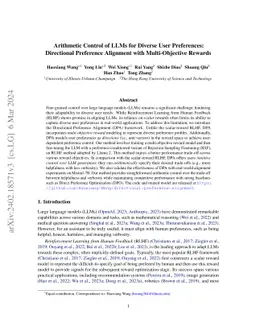 Arithmetic Control of LLMs for Diverse User Preferences: Directional
  Preference Alignment with Multi-Objective Rewards