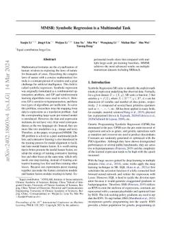MMSR: Symbolic Regression is a Multimodal Task