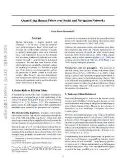 Quantifying Human Priors over Social and Navigation Networks