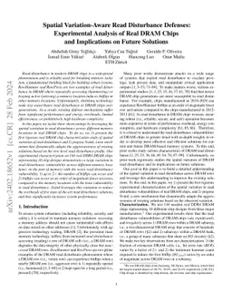 Spatial Variation-Aware Read Disturbance Defenses: Experimental Analysis
  of Real DRAM Chips and Implications on Future Solutions
