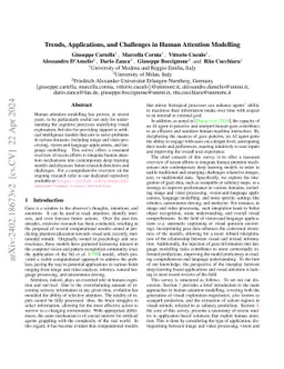 Trends, Applications, and Challenges in Human Attention Modelling