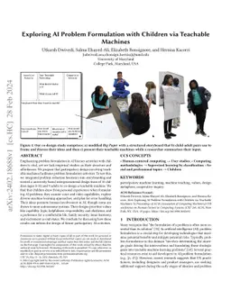 Exploring AI Problem Formulation with Children via Teachable Machines