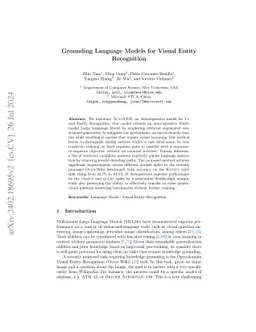 Grounding Language Models for Visual Entity Recognition