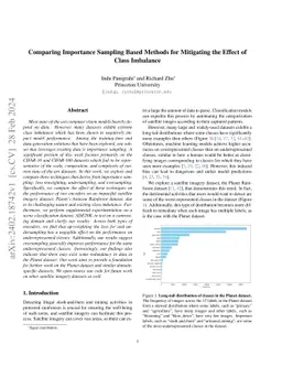 Comparing Importance Sampling Based Methods for Mitigating the Effect of
  Class Imbalance