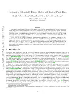 Pre-training Differentially Private Models with Limited Public Data