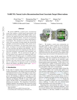 NARUTO: Neural Active Reconstruction from Uncertain Target Observations