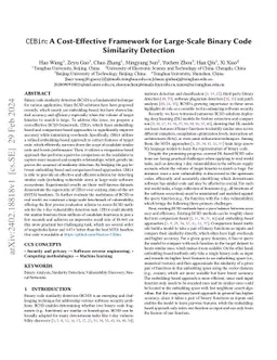 CEBin: A Cost-Effective Framework for Large-Scale Binary Code Similarity
  Detection
