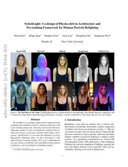 SwitchLight: Co-design of Physics-driven Architecture and Pre-training
  Framework for Human Portrait Relighting