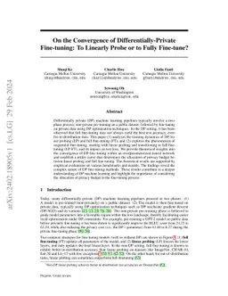 Characterizing the Training Dynamics of Private Fine-tuning with Langevin diffusion