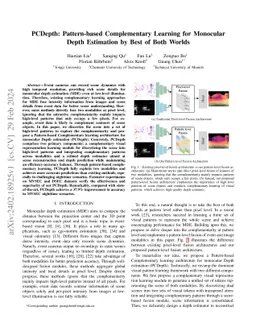 PCDepth: Pattern-based Complementary Learning for Monocular Depth
  Estimation by Best of Both Worlds