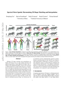 Spectral Meets Spatial: Harmonising 3D Shape Matching and Interpolation