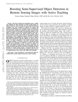 Boosting Semi-Supervised Object Detection in Remote Sensing Images With
  Active Teaching