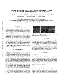 Towards Out-of-Distribution Detection for breast cancer classification
  in Point-of-Care Ultrasound Imaging