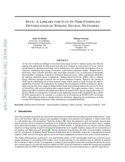 Spyx: A Library for Just-In-Time Compiled Optimization of Spiking Neural
  Networks