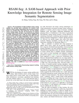 RSAM-Seg: A SAM-based Approach with Prior Knowledge Integration for
  Remote Sensing Image Semantic Segmentation