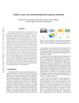 GoalNet: Goal Areas Oriented Pedestrian Trajectory Prediction