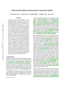 Theoretical Foundations of Deep Selective State-Space Models