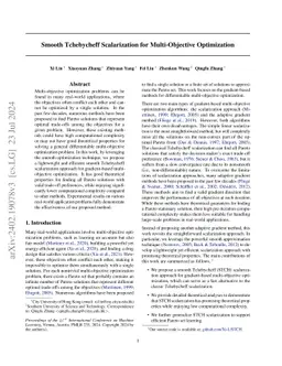 Smooth Tchebycheff Scalarization for Multi-Objective Optimization