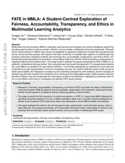 FATE in MMLA: A Student-Centred Exploration of Fairness, Accountability,
  Transparency, and Ethics in Multimodal Learning Analytics