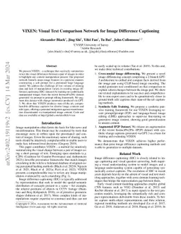 VIXEN: Visual Text Comparison Network for Image Difference Captioning