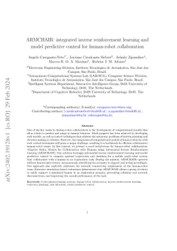 ARMCHAIR: integrated inverse reinforcement learning and model predictive
  control for human-robot collaboration