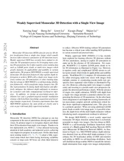 Weakly Supervised Monocular 3D Detection with a Single-View Image
