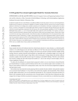 A SAM-guided Two-stream Lightweight Model for Anomaly Detection