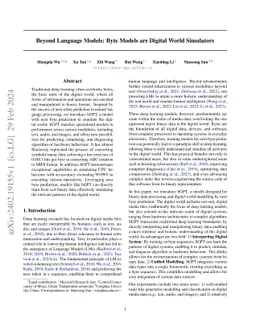 Beyond Language Models: Byte Models are Digital World Simulators