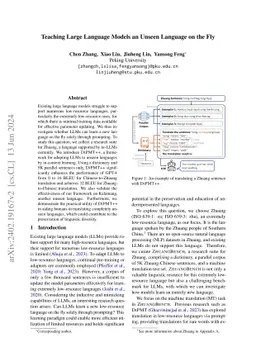 Teaching Large Language Models an Unseen Language on the Fly