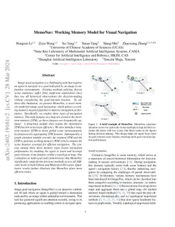 MemoNav: Working Memory Model for Visual Navigation