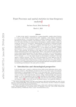 Point Processes and spatial statistics in time-frequency analysis