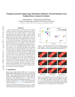 Training Generative Image Super-Resolution Models by Wavelet-Domain
  Losses Enables Better Control of Artifacts