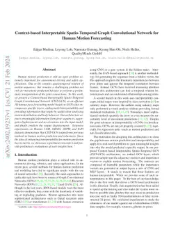 Context-based Interpretable Spatio-Temporal Graph Convolutional Network
  for Human Motion Forecasting