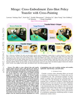 Mirage: Cross-Embodiment Zero-Shot Policy Transfer with Cross-Painting
