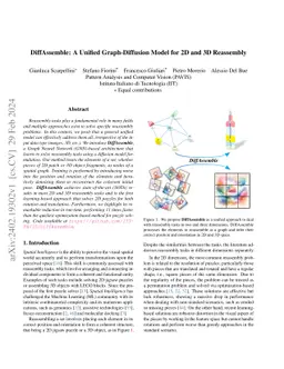 DiffAssemble: A Unified Graph-Diffusion Model for 2D and 3D Reassembly