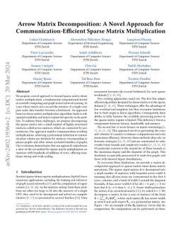 Arrow Matrix Decomposition: A Novel Approach for Communication-Efficient
  Sparse Matrix Multiplication