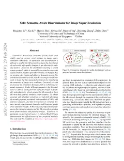 SeD: Semantic-Aware Discriminator for Image Super-Resolution