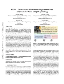 EAMA : Entity-Aware Multimodal Alignment Based Approach for News Image
  Captioning