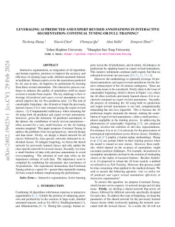 Leveraging AI Predicted and Expert Revised Annotations in Interactive
  Segmentation: Continual Tuning or Full Training?