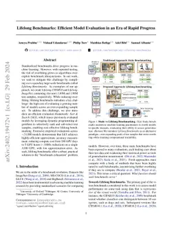 Lifelong Benchmarks: Efficient Model Evaluation in an Era of Rapid
  Progress