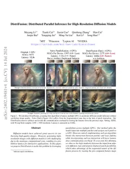 DistriFusion: Distributed Parallel Inference for High-Resolution
  Diffusion Models
