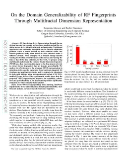 On the Domain Generalizability of RF Fingerprints Through Multifractal
  Dimension Representation