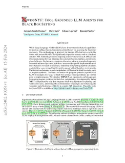 SwissNYF: Tool Grounded LLM Agents for Black Box Setting