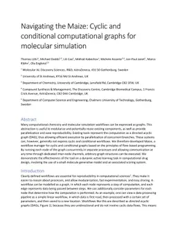 Navigating the Maize: Cyclic and conditional computational graphs for
  molecular simulation