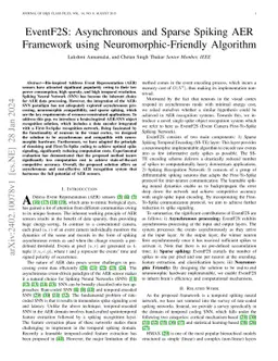 EventF2S: Asynchronous and Sparse Spiking AER Framework using
  Neuromorphic-Friendly Algorithm