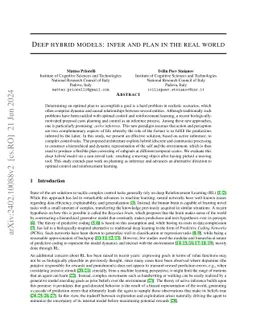 Deep hybrid models: infer and plan in a dynamic world