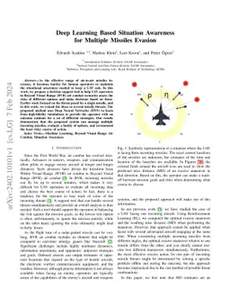 Deep Learning Based Situation Awareness for Multiple Missiles Evasion