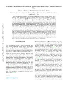 Multi-Excitation Projective Simulation with a Many-Body Physics Inspired Inductive Bias