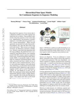 Hierarchical State Space Models for Continuous Sequence-to-Sequence
  Modeling